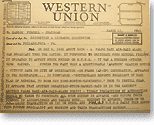 March 13, 1943 telegram to Ganson Purcell. 
