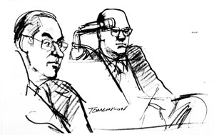 G. Bradford Cook Jr. (right) and Maurice Stans