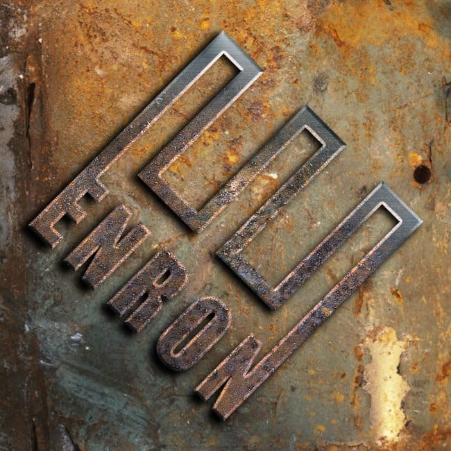 Rusted Enron corporate logo