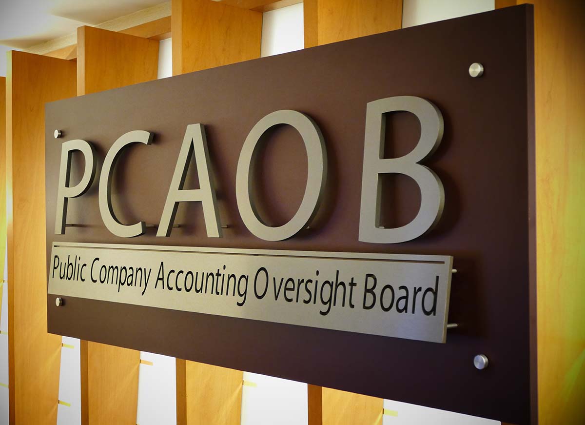 Original PCAB Eight floor Reception Sign, from 2003 – 2019.