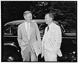 SEC Chairman William O. Douglas and Solicitor General Robert Jackson after meeting with President Roosevelt