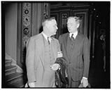 Wiley Rutledge (left) and William O. Douglas during hearings at U.S. Senate on nominations to U.S. Supreme Court