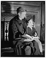 Associate Justice William O. Douglas, after his swearing-in to the U.S. Supreme Court, with William O. Douglas, Jr.