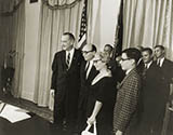 Manuel F. Cohen at his swearing-in ceremony as SEC Chairman