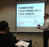 Georgia State Investor Advocacy Clinic Intern Russ Stroud presents on the red flags of fraud.