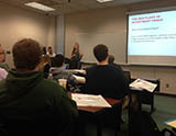 Georgia State Law Investor Advocacy Clinic student Dylan Donley teaches the red flags of investment fraud in an Elder Law course.