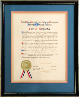 Pollack Award Certificate